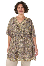 thumbnail: Zizzi viscose tuniek Plus Size met paisley - meerkleurig