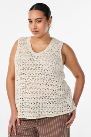 top grof gebreid beige