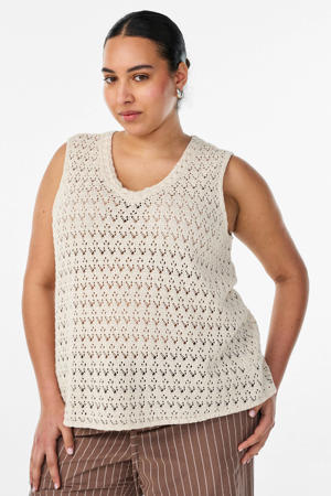 top grof gebreid beige