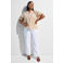 Zizzi rechtvallend gebloemde blousetop Plus Size - lichtgeel