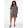Zizzi gebloemde blousejurk Plus Size - donkerblauw