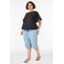 Zizzi rechtvallend blousetop Plus Size - zwart