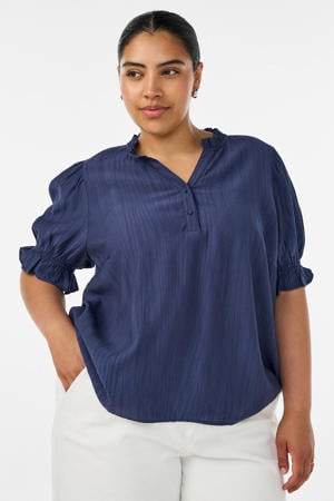 blousetop Plus Size - donkerblauw
