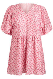 thumbnail: Zizzi gebloemde zomerjurk roze
