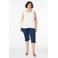 Zizzi a-lijn gestreepte top Plus Size - wit