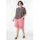 Zizzi rechtvallend gebloemde blousetop Plus Size - donkerblauw