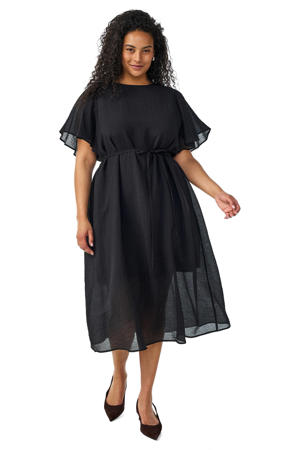 midi jurk Plus Size - zwart