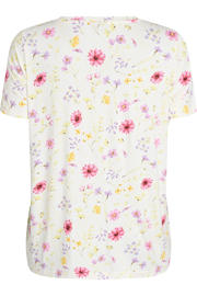 thumbnail: Zizzi gebloemd T-shirt wit