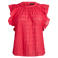 Zizzi rechtvallend blousetop met ruches Plus Size - rood
