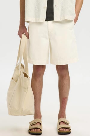 SLHLOOSE MASON denim short ecru