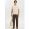 Selected linnen tapered broek - bruin
