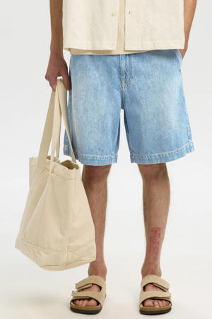 SLHLOOSE MASON short light blue denim