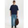 Selected relaxed T-shirt met backprint - donkerblauw