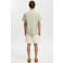 Selected regular gestreept T-shirt seersucker lichtgroen