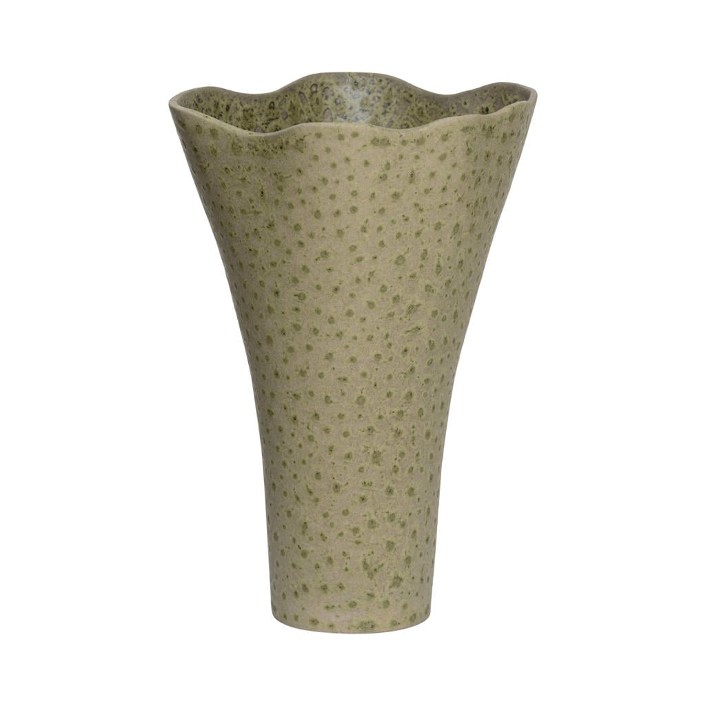 Urban Nature Culture aardewerken vaas Haru 29 cm - groen