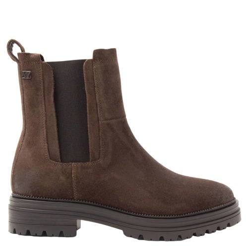 Lazamani Nola suède enkelboots donkerbruin
