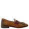Lazamani Lola leren loafers met franjes - cognac