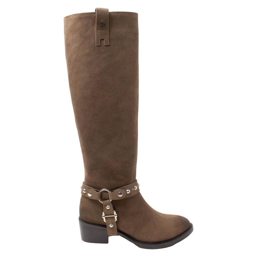 Lazamani western suède bikerboots - bruin