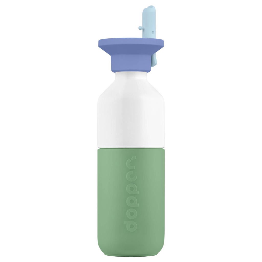 Dopper Steel Drinkfles Fresh Green x Flip Straw - Seafoam Sorbet - 350 ml