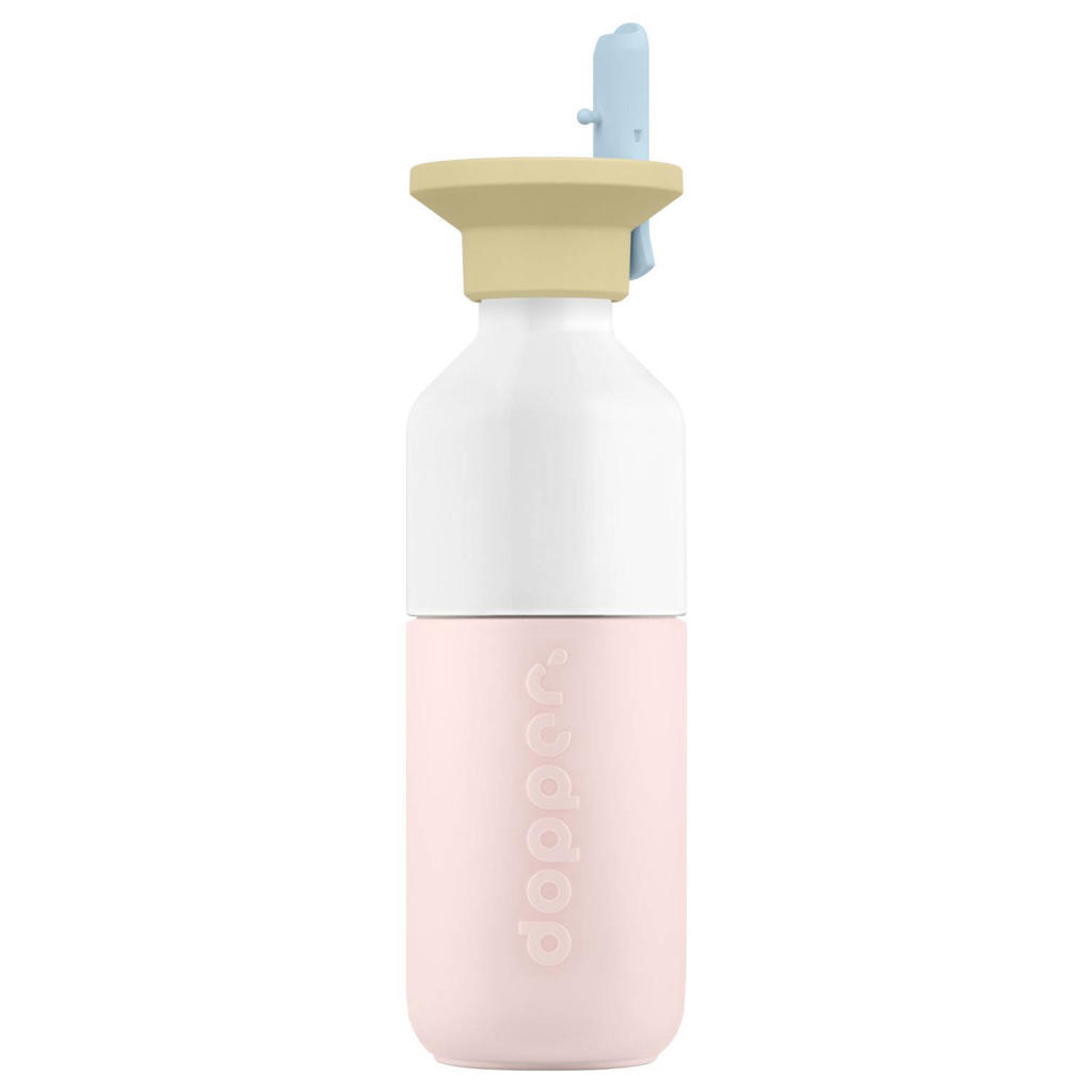 Dopper Steel Drinkfles Soft Pink x Flip Straw - Sunny Sorbet - 350 ml