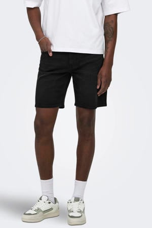 ONSWEFT regular denim short washed black