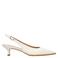 Manfield leren slingback pumps ecru