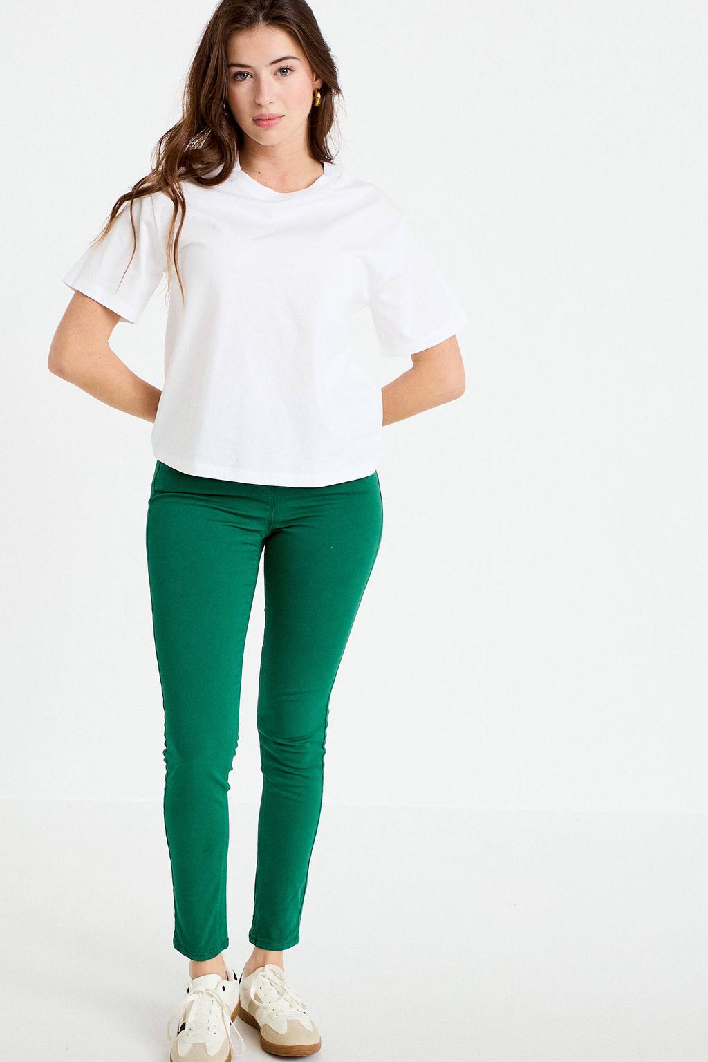 Groene dames Cache Cache slim fit jeans met regular waist en effen