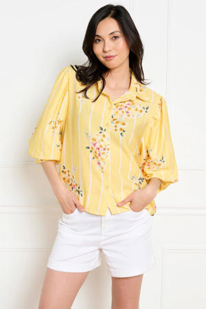gestreepte blouse geel