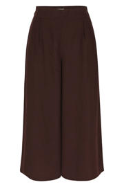 thumbnail: LOLALIZA wide leg regular waist broek met linnen donkerrood