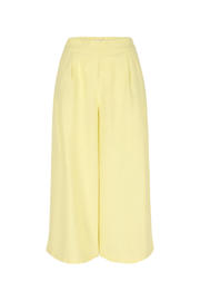 thumbnail: LOLALIZA wide leg regular waist broek met linnen geel