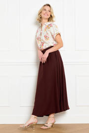 thumbnail: LOLALIZA linnen midi rok donkerrood