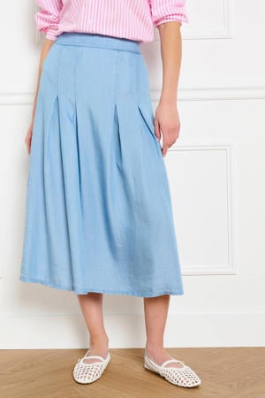 midi rok blauw