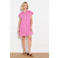 LOLALIZA linnen gestreepte blousejurk roze