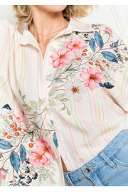 thumbnail: LOLALIZA gestreepte blouse ecru