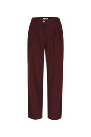 thumbnail: LOLALIZA wide leg regular waist broek donkerrood