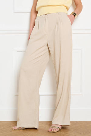 wide leg regular waist broek