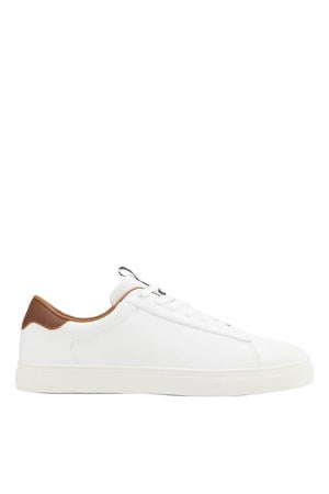 imitatieleren sneakers wit