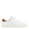 Memphis One imitatieleren sneakers wit