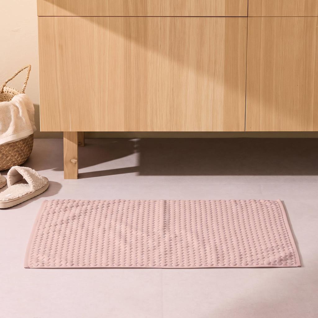 NOUS Living katoenen badmat 80x50 cm - lichtroze