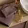 NOUS Living katoenen washandjes 20x15 cm - bruin (set van 2)