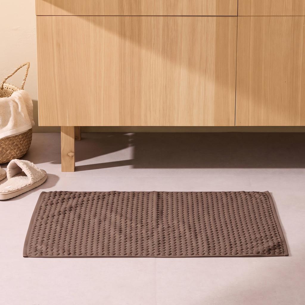 NOUS Living katoenen badmat 80x50 cm - bruin