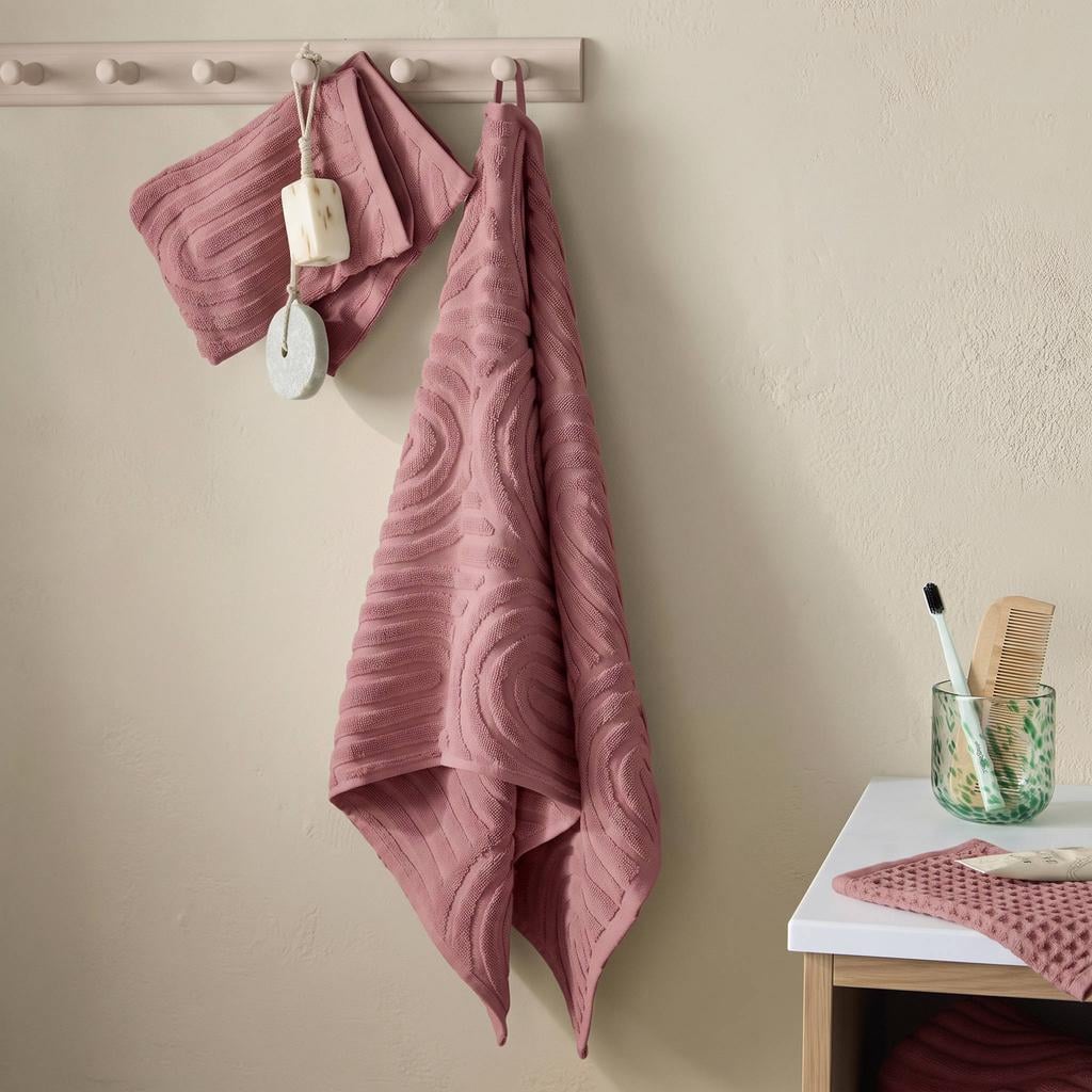 NOUS Living katoenen douchelaken 140x70 cm - roze