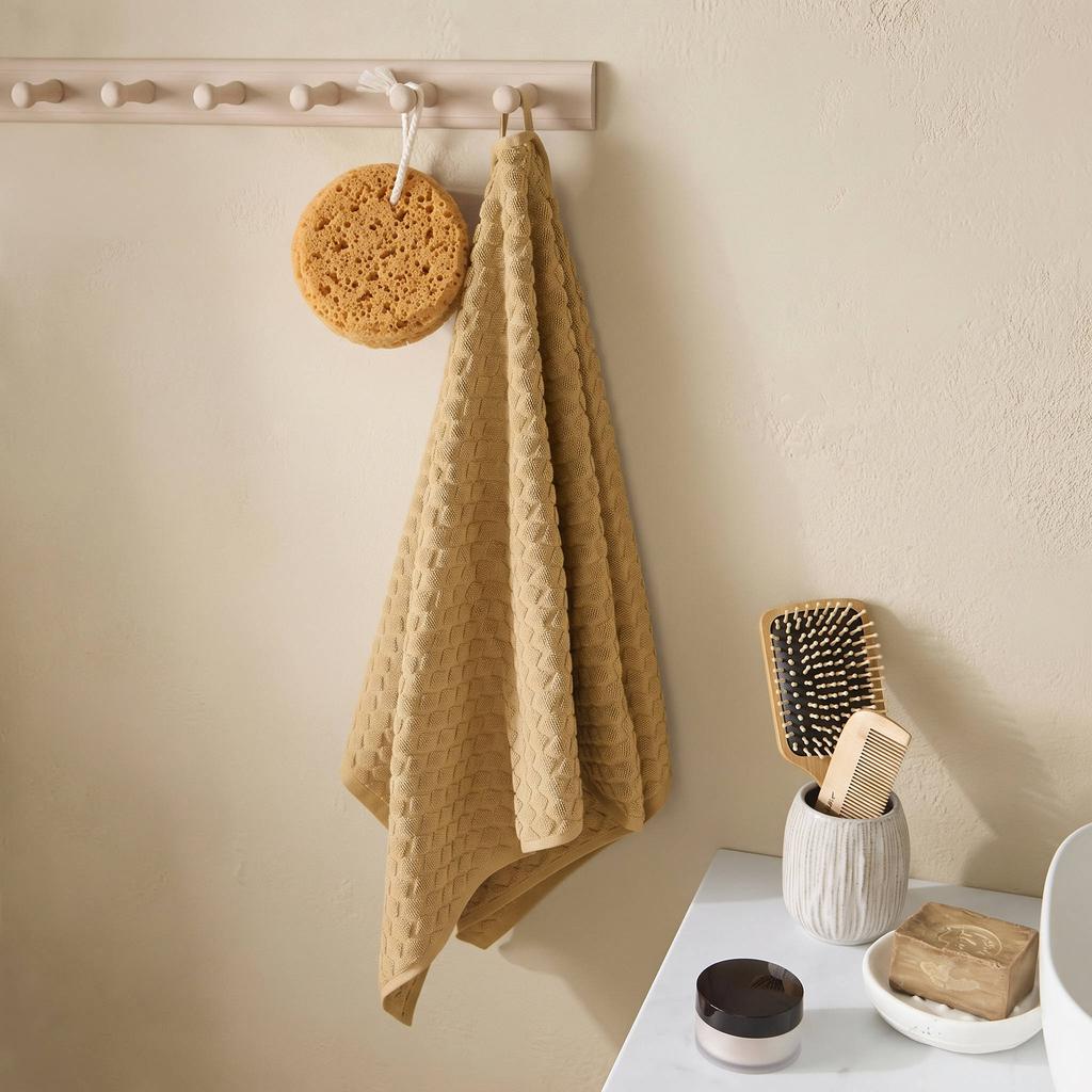 NOUS Living katoenen handdoek 100x50 cm - geel