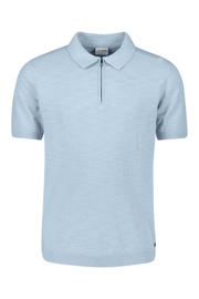thumbnail: No Excess regular polo fijn gebreid lichtblauw