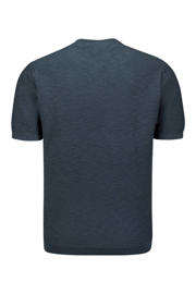 thumbnail: No Excess regular T-shirt fijn gebreid donkerblauw