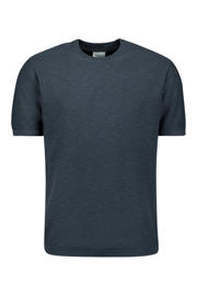 thumbnail: No Excess regular T-shirt fijn gebreid donkerblauw