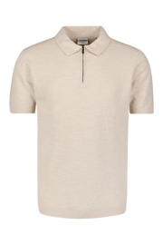 thumbnail: No Excess regular polo fijn gebreid beige