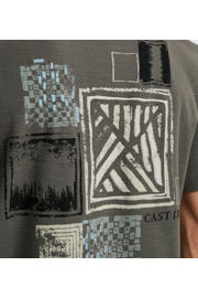 thumbnail: Cast Iron regular T-shirt met backprint antraciet