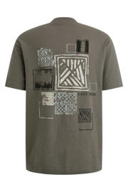 thumbnail: Cast Iron regular T-shirt met backprint antraciet
