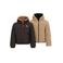 Moodstreet geruite teddy winterjas - bruin